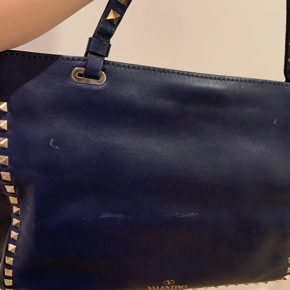 Valentino rockstud tote colour blue - Picture 3 of 5